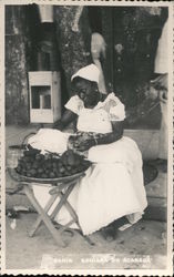 Bahia Bahiana do acarage. Woman street vendor Postcard