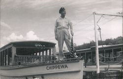 Chippewa boat Postcard
