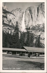 Yosemite Falls and Lodge Postcard