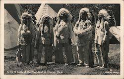 Chiefs of the Blackfeet Nation Glacier National Park, MT Postcard Postcard Postcard