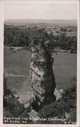 View from Top of Natural Chimneys Postcard