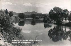 Missiquoi River and Jay Peak from North Enosburg Vermont Postcard Postcard Postcard