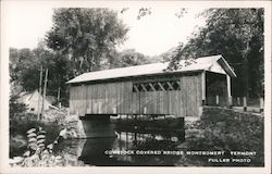 Comstock Covered Bridge Montgomery, VT Fuller Photo Postcard Postcard Postcard