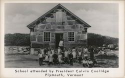 School Attended by President Calvin Coolidge Postcard