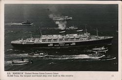 SS "America" United States Luxury Liner Postcard