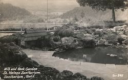 Mill and Rock Garden, St. Helena Sanitarium Postcard