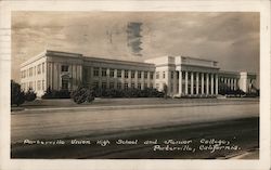 Porterville Union High School and Junior College California Postcard Postcard Postcard