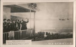 Raising of the Flag at Monterey Postcard
