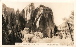 Cathedral Rocks, Yosemite California Postcard Postcard Postcard