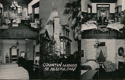 Country Manor, bedroom, dining room and lobby Postcard