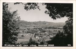 St. Helena, Calif., from Spring Mountain Road Postcard
