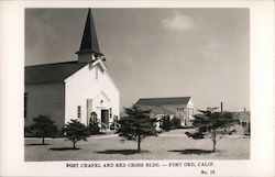 Post Chapel and Red Cross Bldg. Postcard