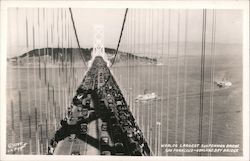 World's Largest Suspension Bridge, San Francisco-Oakland Bay Bridge Postcard
