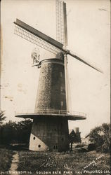 Dutch Windmill, Golden Gate Park, San Francisco Cal. Postcard