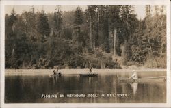 Fishing on Weymouth Pool in Eel River, Grizzly Bluff Ferndale, CA Postcard Postcard Postcard