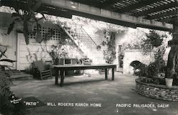 "Patio", Will Rogers Ranch Home Pacific Palisades, CA Bob Plunkett Photo Postcard Postcard Postcard