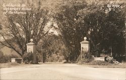 Entrance to Veterans Home of California Postcard