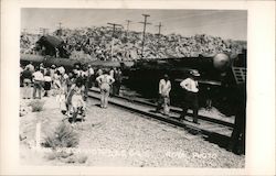 Train Wreck Victorville, CA Royal Photo Postcard Postcard Postcard