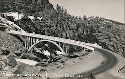 Donner Summit over pass bridge Postcard