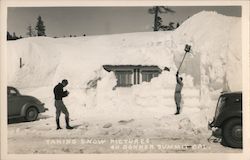 Taking Snow Pictures on Donner Summit Postcard