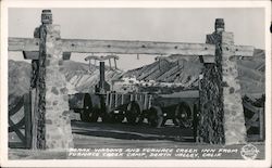 Borax wagons and Furnace Creek Inn from Furnace Creek Camp Postcard