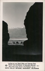 Looking out over Death Valley and Telescope Peak from the entrance to Golden Canyon Postcard