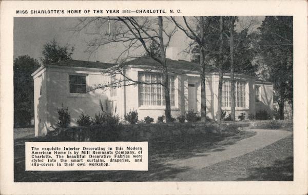Miss Charlotte's home of the year 1941 North Carolina