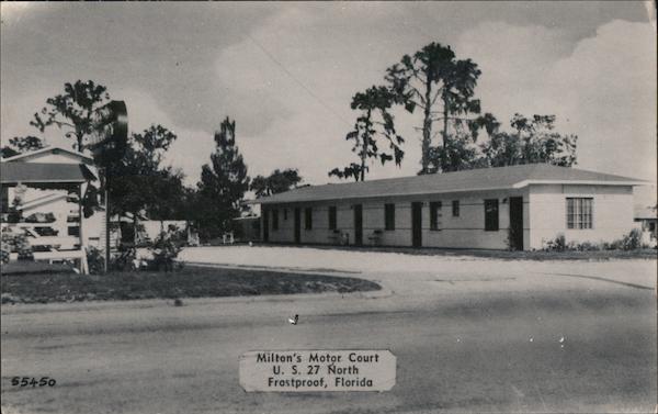 Milton's Motor Court Frostproof Florida