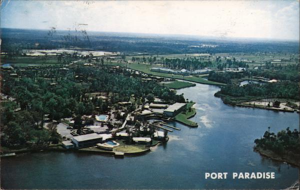 Aerial view of Port Paradise Crystal River Florida
