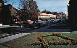 Street approach to main shopping area, Woolworth Brattleboro, VT Carleton Allen Postcard Postcard Postcard