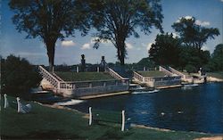 Over flow of Argyle Lake in Memorial Park Postcard