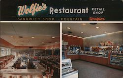 Wolfie's Restaurant and Fountain Postcard