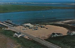 Dad's Place bird's eye view of pier, boats Wildwood, NJ Postcard Postcard Postcard