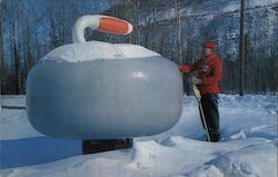 Paul Bunyan Curling Stone Postcard