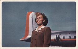 Stewardess - American Airlines, 1949 Postcard