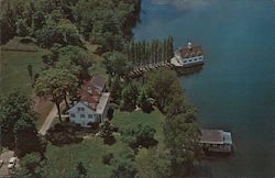 Aerial view of Barry House the Retreat House and Conference Center for Episcopal Diocese of Albany Brant Lake, NY Postcard Postc Postcard