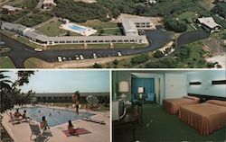 Chateau Motel, pool, view of room Postcard