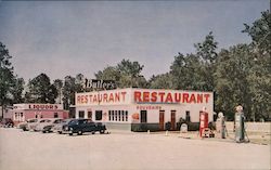 Butler's Restaurant, souvenirs, gas station Postcard