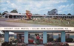 Desert Isle Motel near Callahan, Florida Postcard