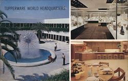 Tupperware World Headquarters, courtyard fountain, kitchen, museum Postcard