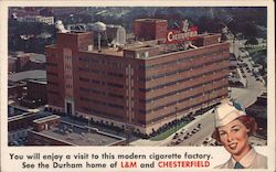 Home of L&M and Chesterfield cigarette Factory Postcard