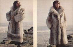 Daniela, the Ultimate in Beauty - "Natural Canadian" Lynx fur coat Postcard