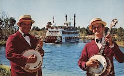 Pat Terry & Son, paddle wheel boat Postcard