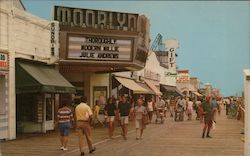 Famous Boardwalk, Moorlyn Theater Postcard