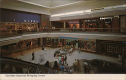 Eastridge Regional Shopping Center, Sears, Woolworth, courtyard Postcard