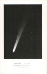 Halley's Comet, May 16, 1910, photo from Lick Observatory Postcard