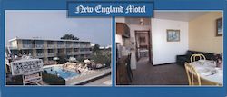 New England Motel Large Format Postcard