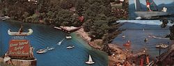 Canoe Island Lodge at Diamond Point, New York Large Format Postcard