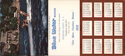 Thanksgiving Greetings from Blue Water Manor. 1970 calendar Large Format Postcard