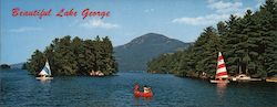 lake George Island Beauty Large Format Postcard